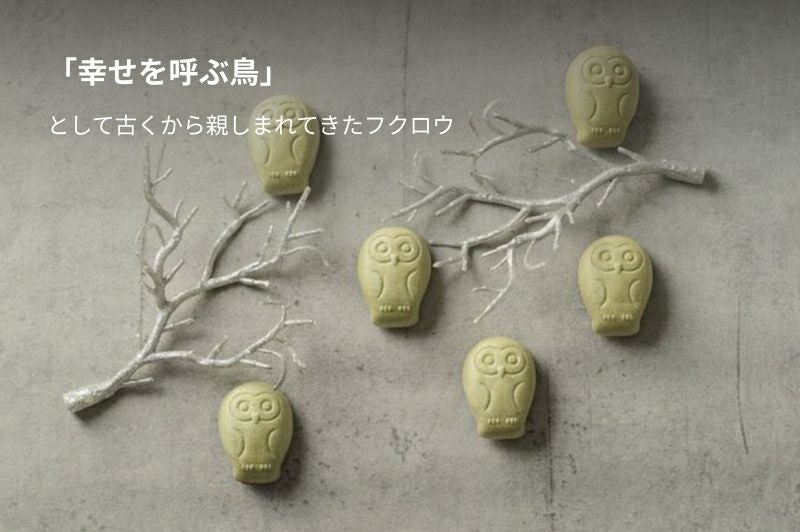 個包装になった縁起がいいフクロウのお菓子